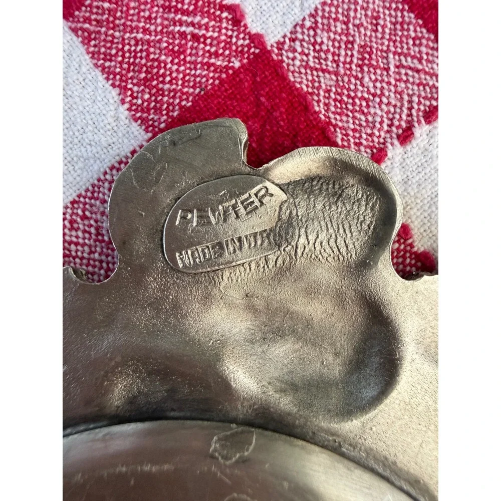 WILLIAMS SONOMA Pewter Wine Coaster Plate Candle Holder ETAIN ZINN Made Italy